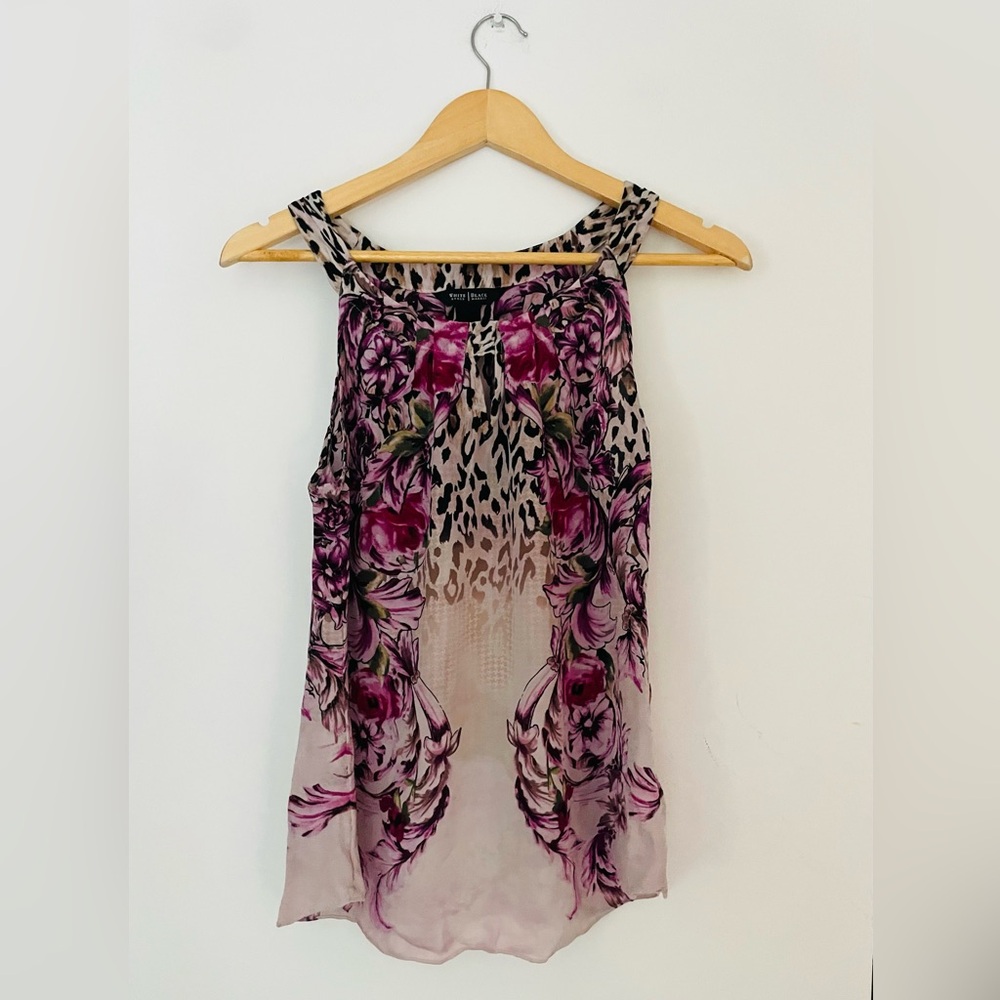 WHBM NWOT Sleeveless Floral
Animal Print Silk Halter Blouse L
Glam Boho Preppy - Picture 2 of 5